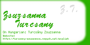 zsuzsanna turcsany business card